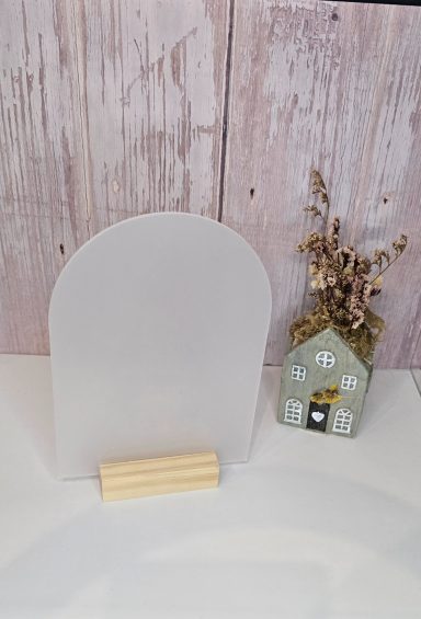 Acrylaufsteller rund